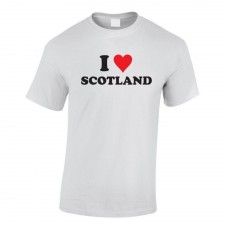 Kids I Love Scotland T-Shirt In White