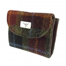 Harris Tweed 'Jura' Purse in  Rust Check