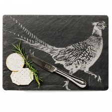 The Just Slate Company Slate Pheasant Cheeseboard & Knife Gift Set
