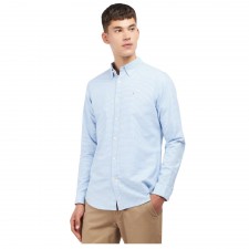Barbour Gingham Oxtown Tailored Shirt in Sky Blue