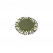 Balmoral Green Thistle Design 6 Inch Table Doily