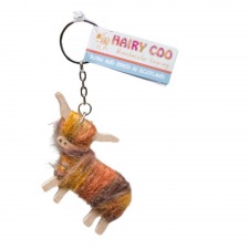 Hairy Coo Handmade Highland Cow Keyring- Cameron