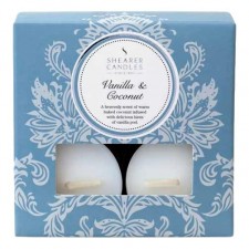 Shearer Candles Tealights in Vanilla and Coconut