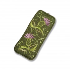 Balmoral Green Thistle Design Spectacle Case