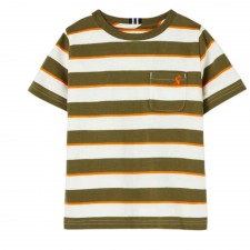 Joules Boy's Laundered Stripe T-Shirt in Green Stripe