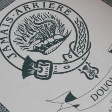 Douglas Clan Crest Tea Towel
