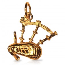 Gold Bagpipes Charm