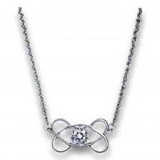 Gretna Green Lovers Knot Necklace in Silver
