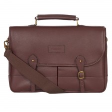 Barbour Brown Leather Briefcase