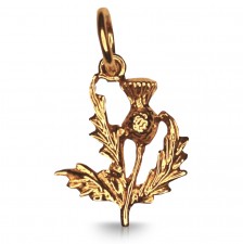 Gold Thistle Charm