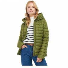 Barbour Ladies Coraline Quilted Jacket in Olive Tree