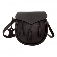 Barrhead Leather Deerskin Sporran Bag in Brown Leather