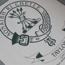Taylor Clan Crest Tea Towel