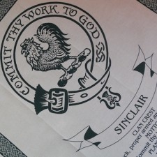 Sinclair Clan Crest Tea Towel