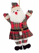 Kilted Father Christmas Tree Decoration