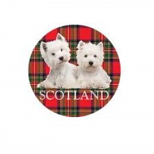 Westie Glass Magnet