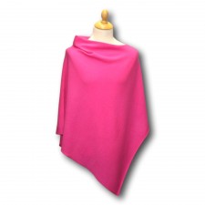 Lona Scott 100% Cashmere Poncho in Cerise