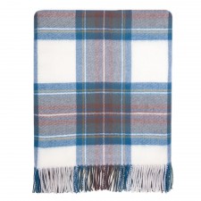Lochcarron 100% Lambswool Stewart Blue Dress Tartan Blanket