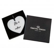Gretna Green Mr Hanging Stone Heart Decoration