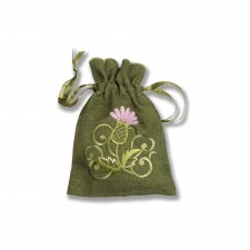 Balmoral Green Thistle Design Pot Pourri Bag