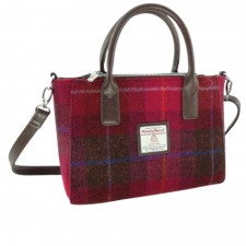Harris Tweed 'Brora' Small Tote Bag In Deep Pink