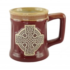 Glen Appin Red Stoneware Mug - Celtic Cross