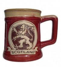 Glen Appin Red Stoneware Mug - Rampant Lion