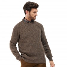 Barbour Mens Horseford Crew Jumper In Sandstone UK S