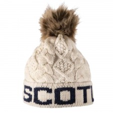 Aran Diamond Cable Scotland Hat in Cream