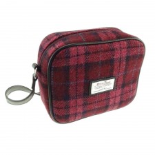 Harris Tweed 'Almond' Mini Bag in Raspberry Check