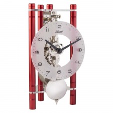 Hermle Lakin Triangular Table Clock in Red