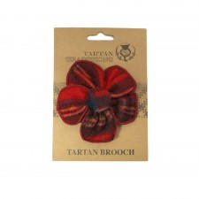 Royal Stewart Tartan Floral Brooch
