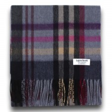 Lona Scott 100% Cashmere Scarf in Multi Check