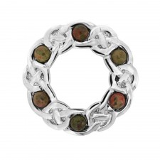 Art Pewter Celtic Pebble Brooch