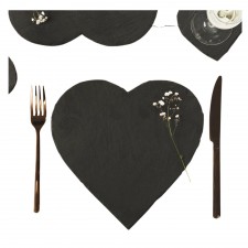The Just Slate Company 2 Pack Heart Slate Place Mats