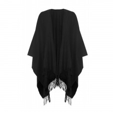 Lona Scott Cashmere Black Ruana Wrap