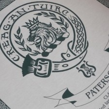Paterson Clan Crest Tea Towel