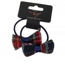 Pack of 2 Hair Ponio in Blue Tartan