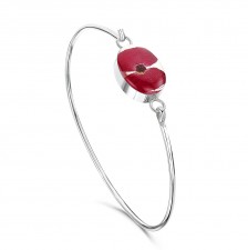 Shrieking Violet Poppy Oval Bangle