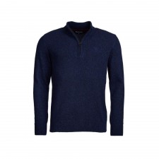 Barbour Mens Tisbury Half Zip Sweater in Navy
