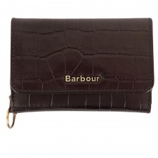 Barbour Leather French Purse in Black Cherry
