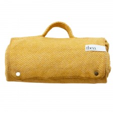 The Tartan Blanket Company Recycled Wool Picnic Blanket in Golden Herringbone