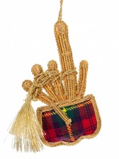 Tartan Bagpipes Christmas Tree Decoration
