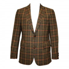 Daks Mens Barret Jacket in Brown Check UK 38R
