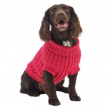 Barbour Saltburn Dog Jumper in Pink Dahlia