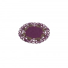 Glencoe Purple Thistle Design 6 Inch Table Doily