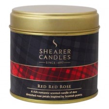 Shearer Candles Large Candle Tin in Red Red Rose