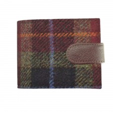 Harris Tweed 'Barra' Tweed Gents Wallet In Rust Check