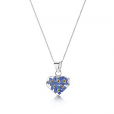 Shrieking Violet Forget-me-not Small Heart Pendant