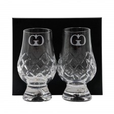 Gretna Green Pair Of Glencairn Crystal Whisky Glasses